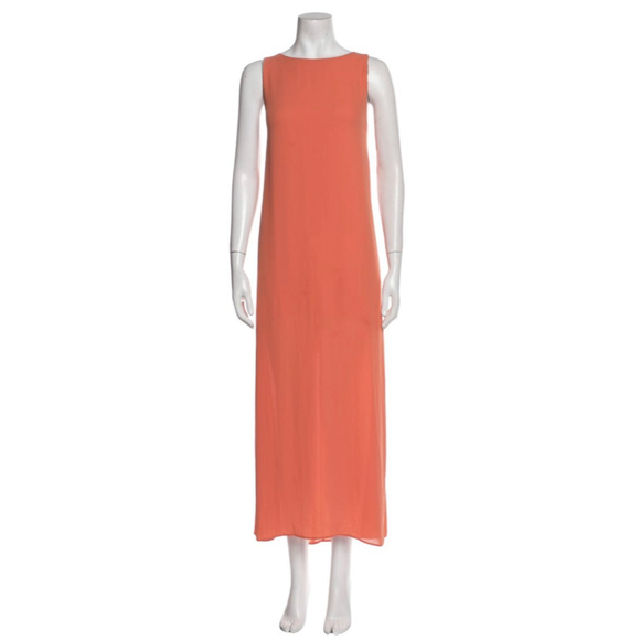 ALICE + OLIVIA Orange Bateau Neckline Long Dress - Picture 1 of 9